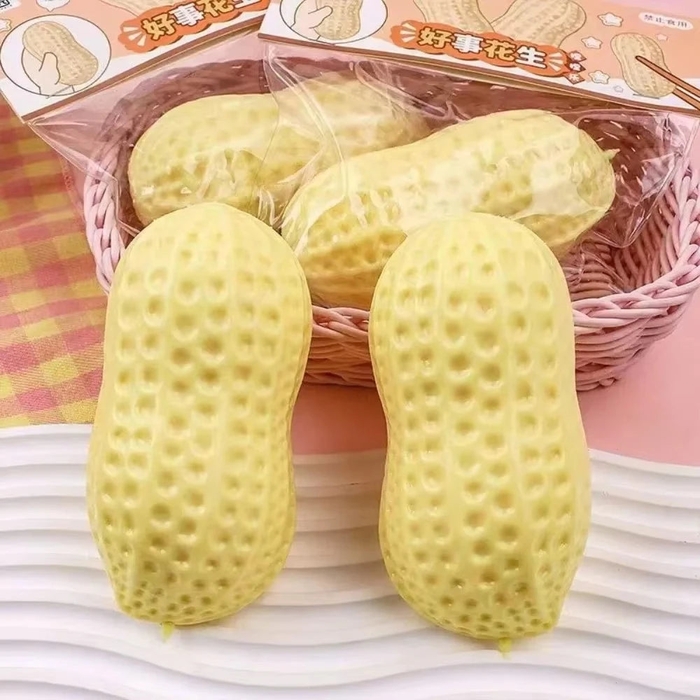 Peanut Stress Relief Ball Squishy Toys Buttery-Soft Feel Fidget Toy ASMR Squeeze Ball for Kids Adults Party Favor Birthday Gifts