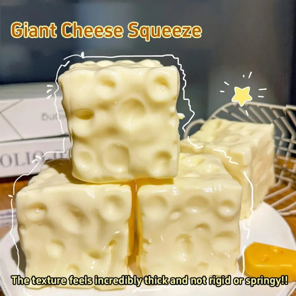 Taba Squishy Cheese Cube Stress Ball Shapeable Squeeze Ball Non Rebound Sensory Fidget Toys for Kids and Adults Relaxing Gifts