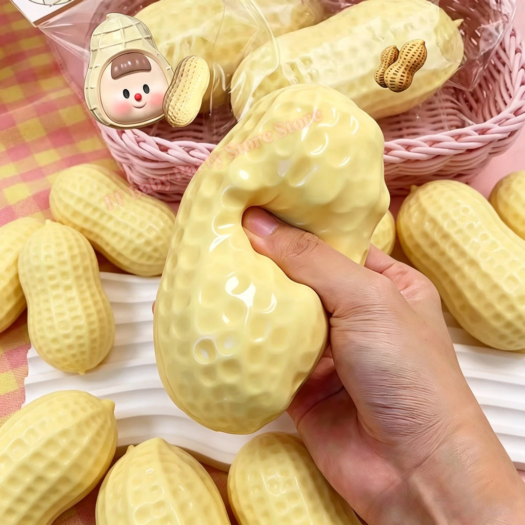 Peanut Stress Relief Ball Squishy Toys Buttery-Soft Feel Fidget Toy ASMR Squeeze Ball for Kids Adults Party Favor Birthday Gifts
