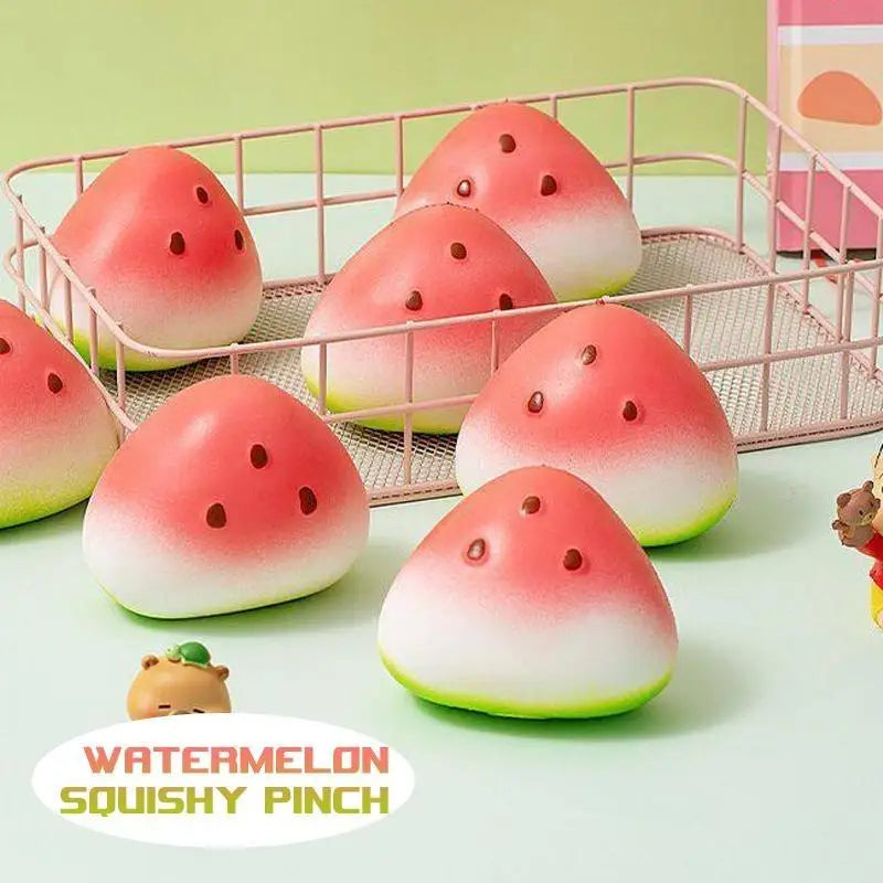 1~10PCS Squishy Watermelon Fidget Toy Anti-Stress Slow Rising Fruit Pinch Squeeze Stress Reliever Funny Pressure Reducer Prop