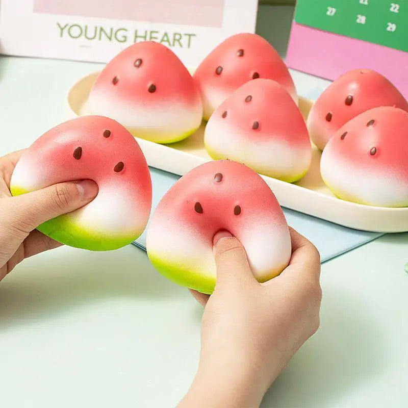 1~10PCS Squishy Watermelon Fidget Toy Anti-Stress Slow Rising Fruit Pinch Squeeze Stress Reliever Funny Pressure Reducer Prop