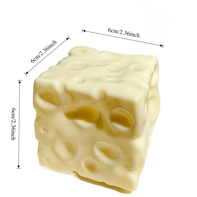 Taba Squishy Cheese Cube Stress Ball Shapeable Squeeze Ball Non Rebound Sensory Fidget Toys for Kids and Adults Relaxing Gifts